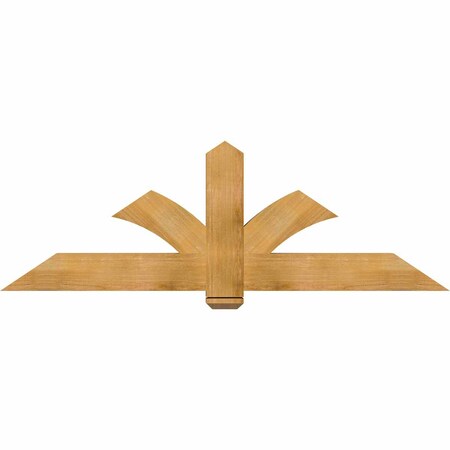 Ekena Millwork Redmond Rough Sawn Timber Gable Bracket, Western Red Cedar, 72"W x 24"H x 4"D x 6"F, 8/12 Pitch GBW072X24X0406RED00RWR